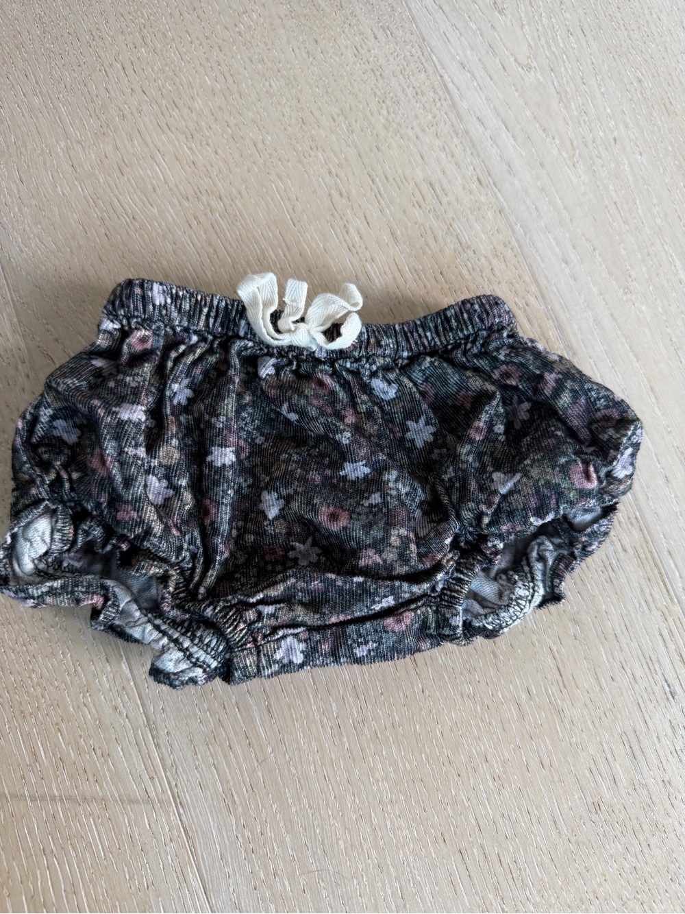 Jamie Kay Dark Green Floral Bloomers with Pink Accents